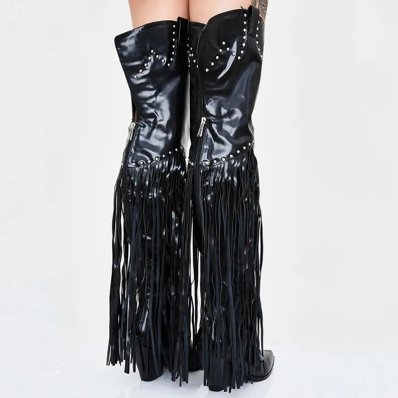 black knee boots