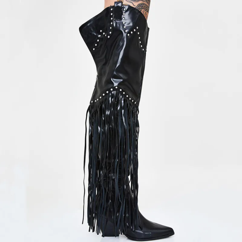 black knee boots