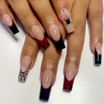 The Bold Allure of Red and Black Nails