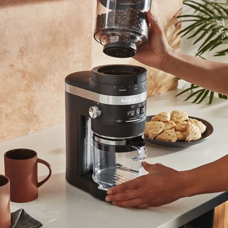 grind coffee beans in a food processor