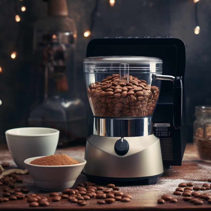 grind coffee beans in a food processor