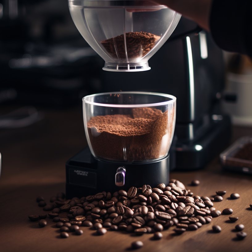 grind coffee beans in a food processor