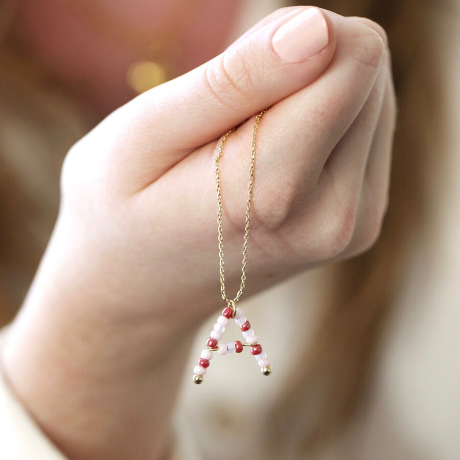 Letter Pendant Necklace on Christmas