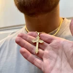 men's gold cross pendant