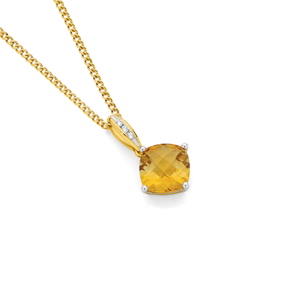 citrine pendant