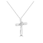 white gold cross pendant